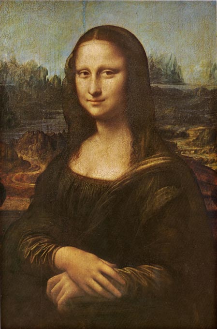 Леонардо да Винчи. Джоконда. (портрет госпожи Лизы Джокондо). 1503-1505 гг. Доска (тополь), масло. 76,8х53 см. Лувр, Париж.